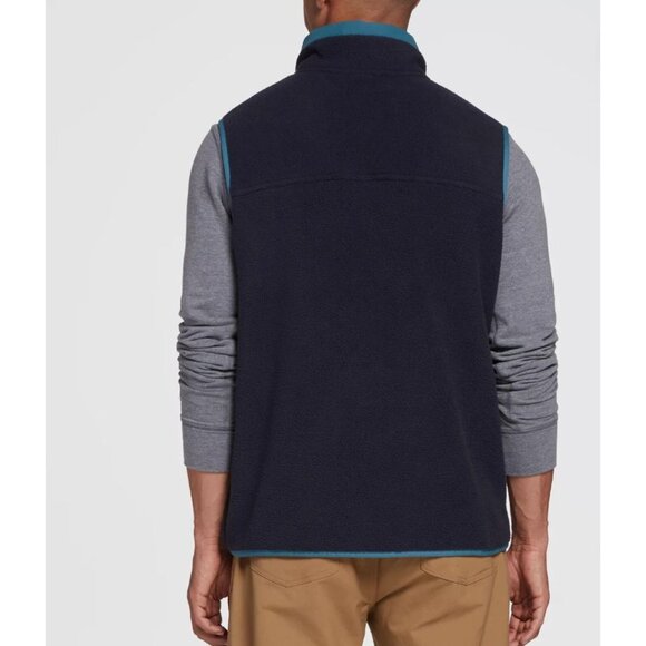 The North Face Men's Navy Teal Carbondale Fleece Full Zip Vest Size Large 2898 - Picture 6 of 12